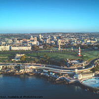 Buy canvas prints of Plymouth Hoe Park Postcard by Mark Radford