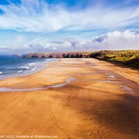 Buy canvas prints of Penhale Sands (Perranporth) Looking towards Ligger Point by Nick Smith