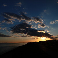 Buy canvas prints of Sunset over Hordle Cliff, Milford on Sea, 28th May 2022 by Geoff Stoner