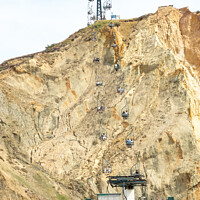 Buy canvas prints of Alum Bay Chair Lift by Geoff Stoner
