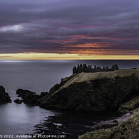 Buy canvas prints of A Majestic Sunset over Dunnottar Castle by DAVID FRANCIS