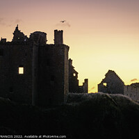 Buy canvas prints of Dunnottar Castle at Sunrise A Romantic and Dramati by DAVID FRANCIS