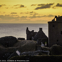 Buy canvas prints of Majestic Sunrise over the Ancient Dunnottar Castle by DAVID FRANCIS