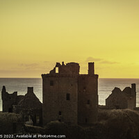 Buy canvas prints of Dunnottar Castle Sunrise An Ancient Fortress Illum by DAVID FRANCIS