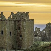 Buy canvas prints of Dramatic Sunrise at Ancient Dunnottar Castle by DAVID FRANCIS