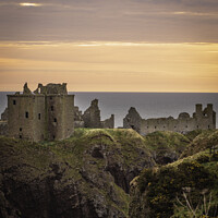 Buy canvas prints of Dramatic Sunrise over Dunnottar Castle by DAVID FRANCIS