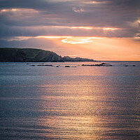 Buy canvas prints of Golden Sunrise over Stonehaven Bay by DAVID FRANCIS