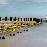 Buy canvas prints of Weathered Groynes Guarding Scotlands Shore by DAVID FRANCIS