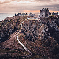 Buy canvas prints of Sunrise over Ancient Scottish Fortress by DAVID FRANCIS