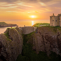 Buy canvas prints of Dunnottar Castle Sunrise Panorama 5/2 by DAVID FRANCIS