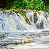Buy canvas prints of Spectacular Arbirlot Waterfall After the Rain by DAVID FRANCIS