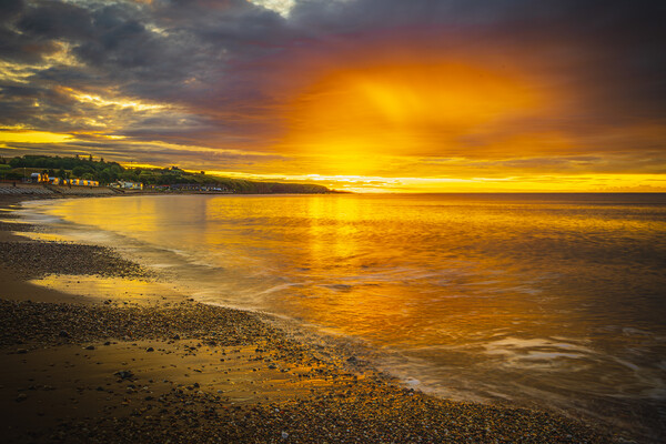  Sunrise over Stonehaven Bay in Scotland Picture Board by DAVID FRANCIS