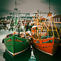 Buy canvas prints of Fishing Boats in Arbroath Harbour Scotland. by DAVID FRANCIS