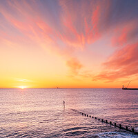 Buy canvas prints of Sunrise at Aberdeen in Scotland by DAVID FRANCIS