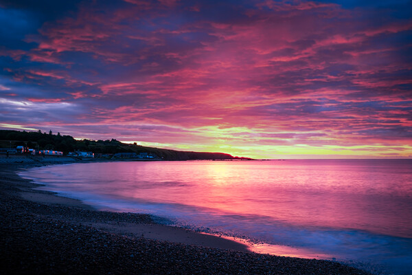 Colourful Sunrise over Stonehaven Bay in Scotland Picture Board by DAVID FRANCIS