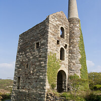Buy canvas prints of Old disused tin mine Cornwall by Rose Sicily