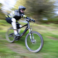 Buy canvas prints of Downhill mountain biking by Rose Sicily