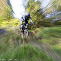 Buy canvas prints of Downhill mountain biking by Rose Sicily
