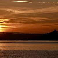 Buy canvas prints of Sunrise over Marazion and St.Michaels Mount Cornwa by Anthony miners