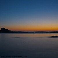 Buy canvas prints of Beautiful Sun set over St.Michaels Mount Cornwall .  by Anthony miners