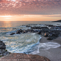 Buy canvas prints of A beautiful colourful sunset over Little Fistral i by Gordon Scammell