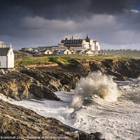 Buy canvas prints of Wild seas at Little Fistral in Newquay, Cornwall. by Gordon Scammell