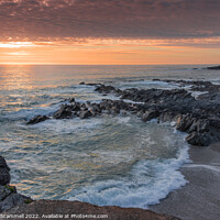 Buy canvas prints of A spectacular sunset over Fistral Bay on the coast by Gordon Scammell