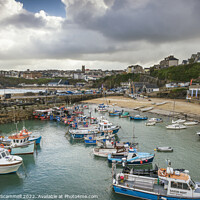 Buy canvas prints of The picturesque Newquay Harbour in Cornwall. by Gordon Scammell