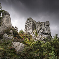 Buy canvas prints of The atmospheric mysterious 15th century Roche Rock by Gordon Scammell