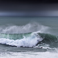Buy canvas prints of Breaking wave at Fistral in Newquay in Cornwall. by Gordon Scammell