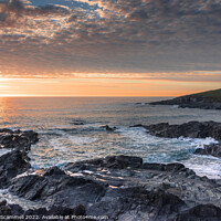 Buy canvas prints of Sunset over Little Fistral in Newquay in Cornwall. by Gordon Scammell