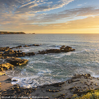 Buy canvas prints of A spectacular sunset over Fistral Bay in Cornwall. by Gordon Scammell
