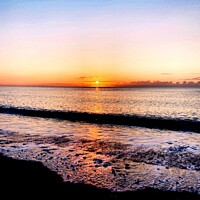 Buy canvas prints of Dawlish Beach Sunrise  by Timothy Finlan