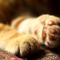 Buy canvas prints of A close up of a cats Paws by Drew Gardner
