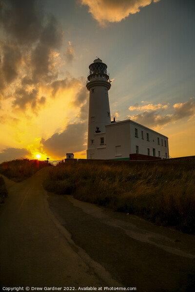 Flamborough Head at sunset Picture Board by Drew Gardner