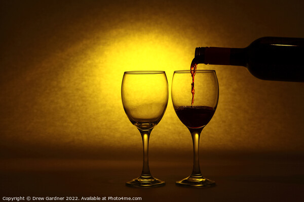 Evening Wine Picture Board by Drew Gardner