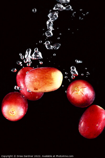 Splashing Grapes Picture Board by Drew Gardner