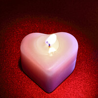 Buy canvas prints of Heart Shaped Candle by Drew Gardner