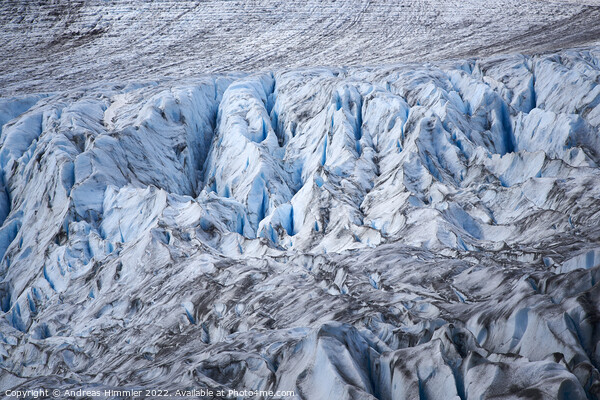 Deep blue furrows of Exit Glacier (Alaska) Picture Board by Andreas Himmler