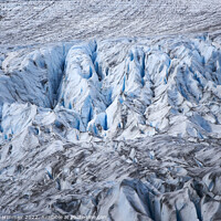 Buy canvas prints of Deep blue furrows of Exit Glacier (Alaska) by Andreas Himmler
