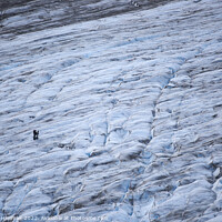 Buy canvas prints of Two hikers on Exit Glacier (Alaska) by Andreas Himmler