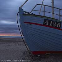 Buy canvas prints of Fishing boat and the last light of the day by Andreas Himmler