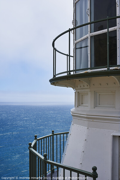 Point Reyes Lighthouse - Windows and Observation Deck Picture Board by Andreas Himmler