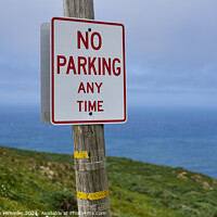 Buy canvas prints of No Parking Any Time at Point Reyes Lighhouse by Andreas Himmler