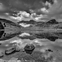 Buy canvas prints of Lake District - Blea Tarn. Mono by Will Ireland Photography