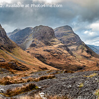 Buy canvas prints of A Panorama of Glencoe and the Famous"Three Sisters by Will Ireland Photography