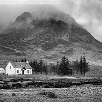 Buy canvas prints of Lagangarbh Hut,  north of Buachaille Etive Mor in  by Will Ireland Photography