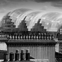Buy canvas prints of Chimneys and The Sage Gateshead by Will Ireland Photography