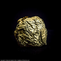 Buy canvas prints of Abstract Ball paper on a black background by Bernard Jaubert
