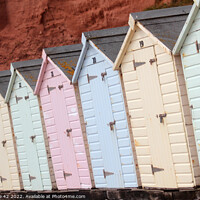 Buy canvas prints of Enchanting Beach Huts of Exmouth by Carnegie 42